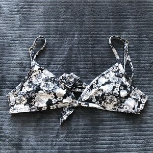 Floral Print Triangle Bikini Top